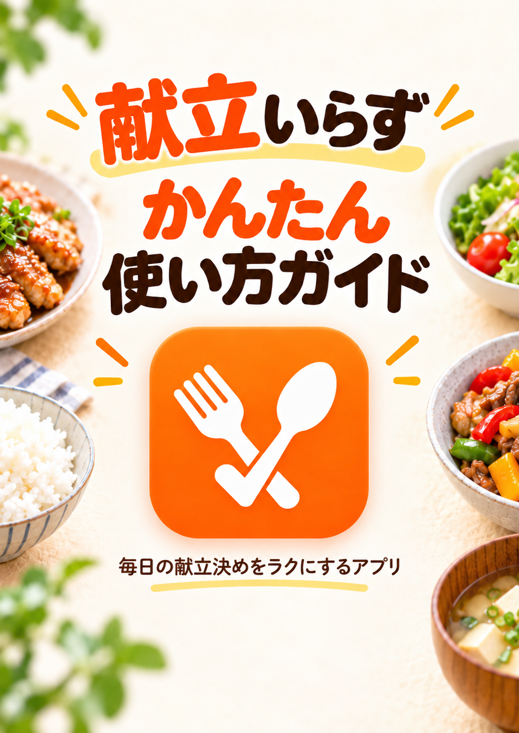 献立いらず かんたん使い方ガイド 表紙